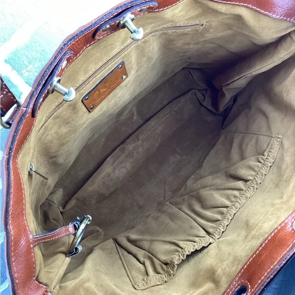 Patricia Nash Cinnamon Benvenuto Tote-Quilted Distressed Leather & Wallet - Picture 5 of 10